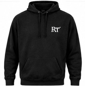 Reel Thing Co. hoodie front view with chest logo